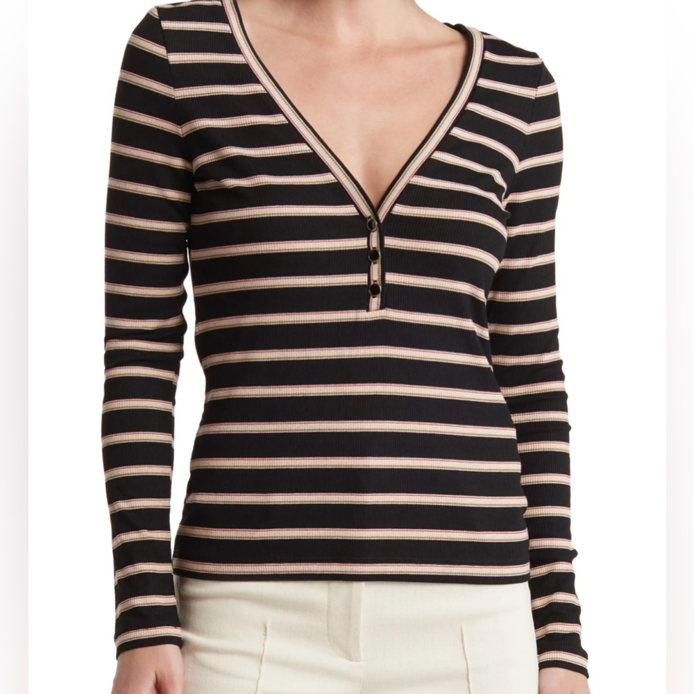 Veronica Beard Shailee Stripe Henley